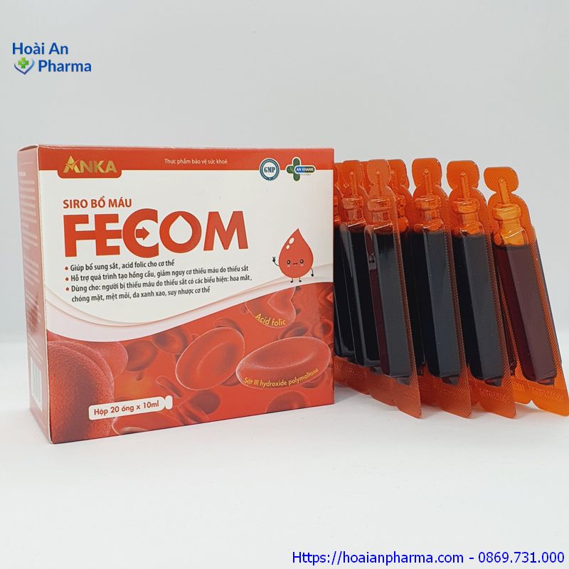 FECOM Siro bổ máu, giúp bổ sung sắt và acid folic