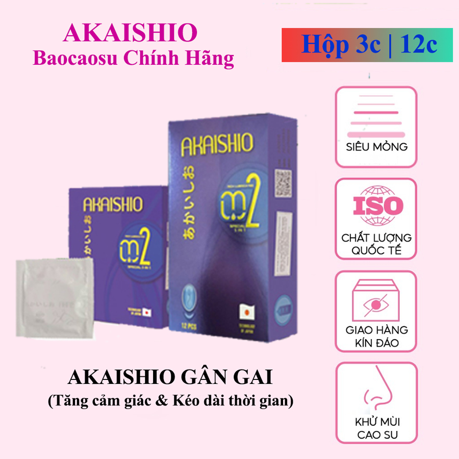 Bao cao su gân gai akaishio