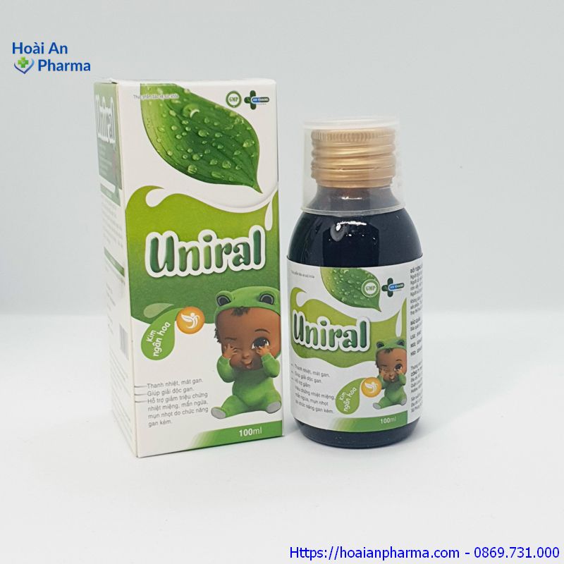 uniral siro thanh nhiệt, mát gan, giải độc gan