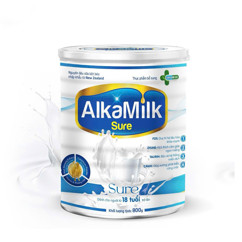 Sữa Alkamilk Sure Hộp 800g – Dùng cho người cao tuổi.