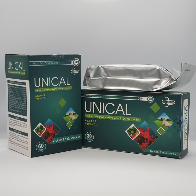 Unical Hộp 30 viên – Viên uống bổ sung canxi và vitamin D3
